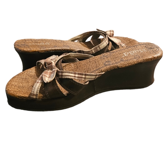 Mudd Vintage Women's Platform Brown Sandals Size 9.5 - Picture 4 of 9